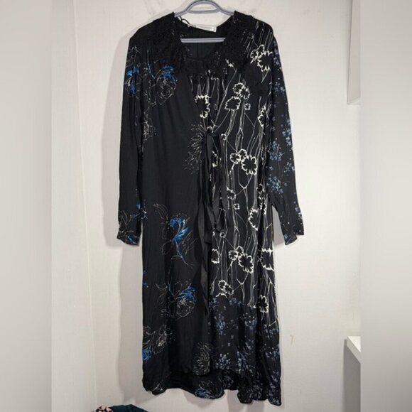 Zara Printed Wrap Lace Midi Dress Limited Edition Easter Size Small - Picture 5 of 11